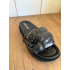Zwarte bloem slipper